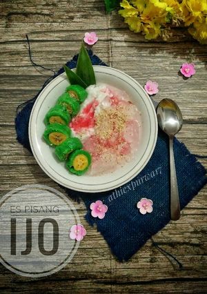 Foto resep Es pisang ijo