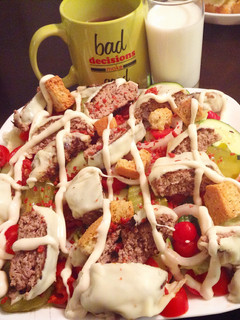 A picture of Bacon Cheeseburger Salad.