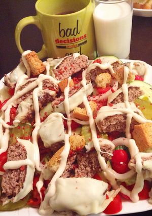 A picture of Bacon Cheeseburger Salad.