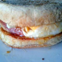 Bacon & Egg English Muffin A picture of Bacon & Egg English Muffin.
