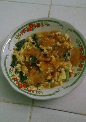 Foto resep Seblak telur sawi pedas