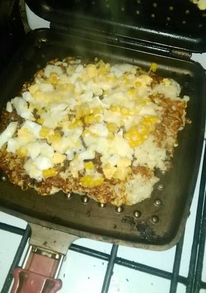 Una foto de Pizza con base de coliflor