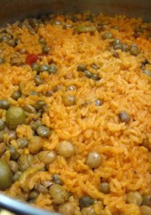 A picture of Puertorican RED Rice & Beans.