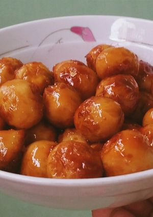 Hình của món Trứng cút kho chay 3 vị.