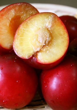 A picture of How to Easily Remove Peach, Plum, or Apricot Pits.