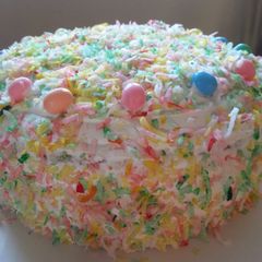 A picture of ~ Livetoride's Easter Coconut Cake ~.
