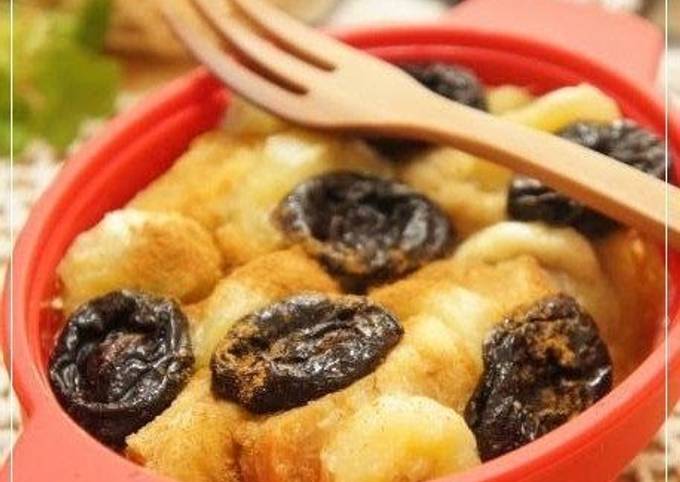 Recipe of Homemade Tea-Infused Bread Pudding with Prunes and Banana