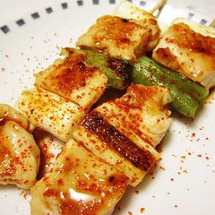 A picture of Chicken Breast Yakitori in a Frying Pan.