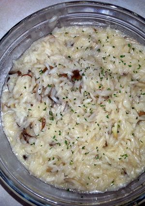 A picture of Rice Mushroom Risotto.