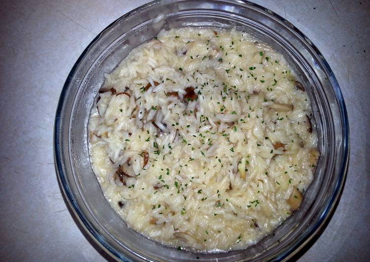 Simple Way to Make Super Quick Rice Mushroom Risotto