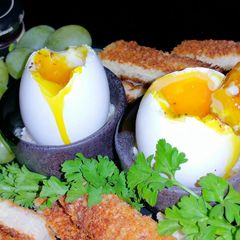A picture of Mike's Soft Boiled Eggs.