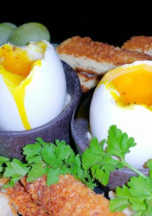 A picture of Mike's Soft Boiled Eggs.