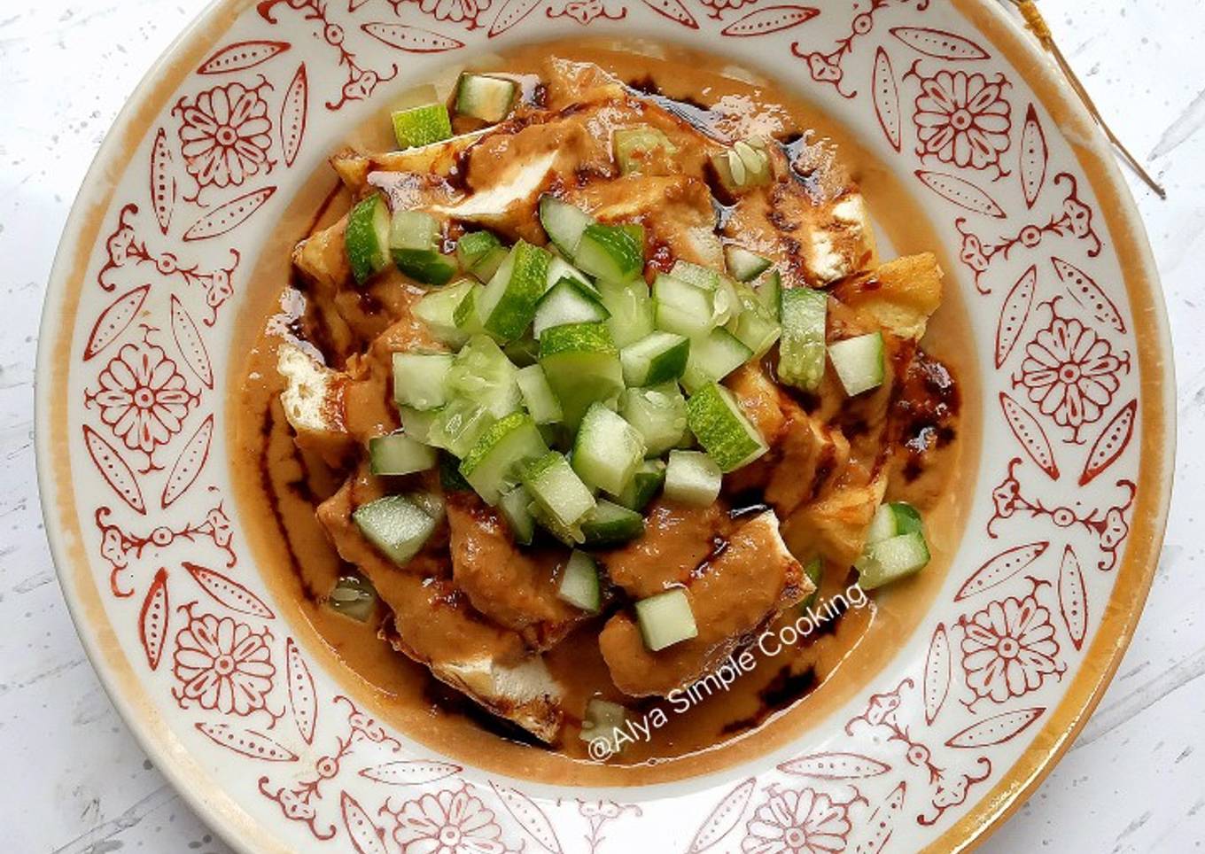 Tahu Siram Saus Kacang Simple