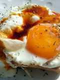 Fried Egg And Yogurt Sandwich
