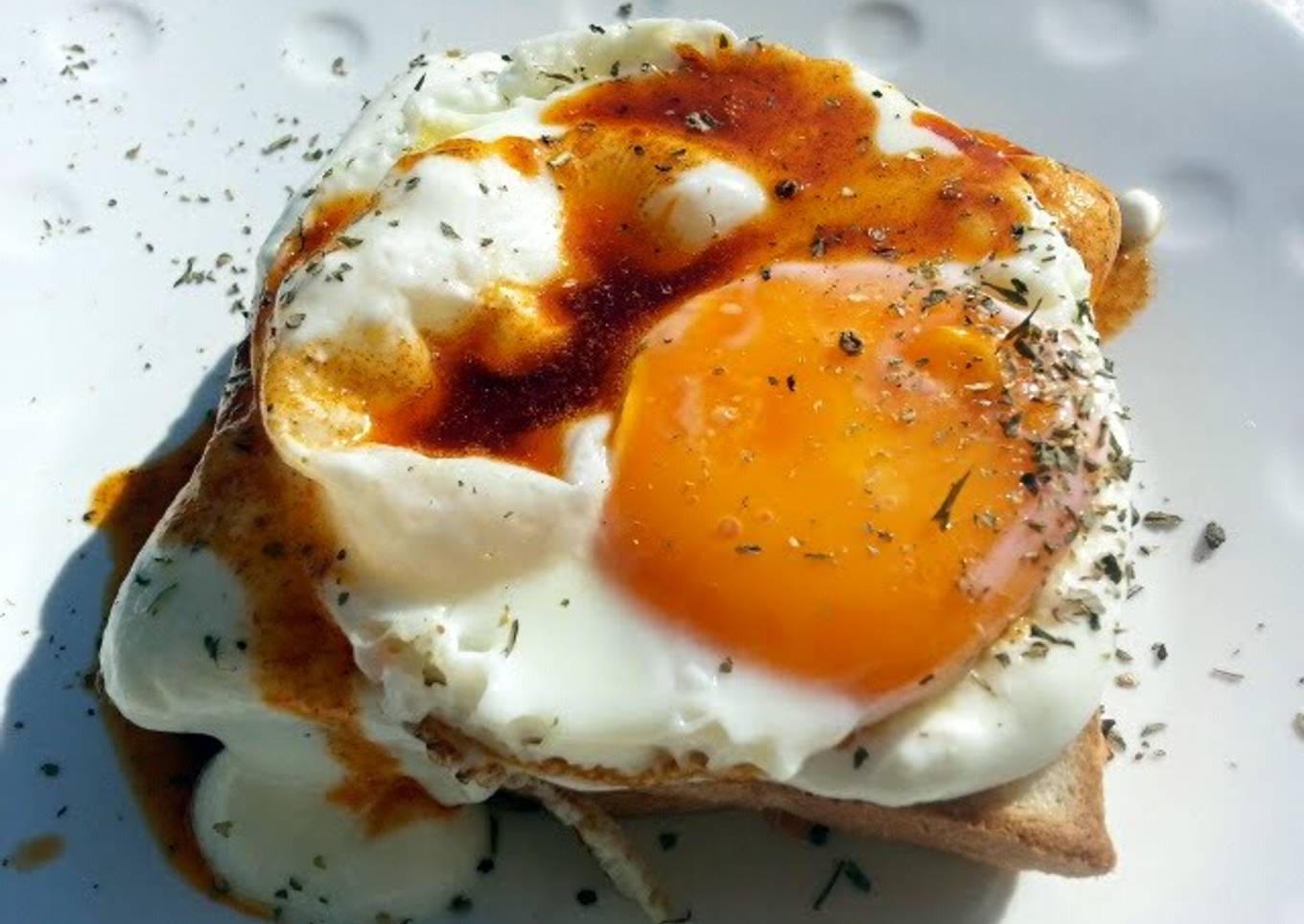 Fried Egg And Yogurt  Sandwich