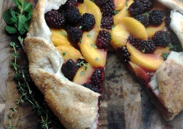 Step-by-Step Guide to Make Any-night-of-the-week Peach and Blackberry Galette