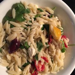 A picture of Mediterranean Orzo Salad.