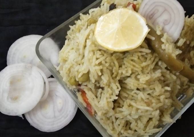 Easiest Way to Make Super Quick Homemade Palak peas pulao