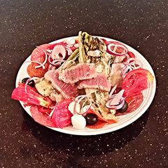 A picture of Grilled Romaine Antipasto Salad.