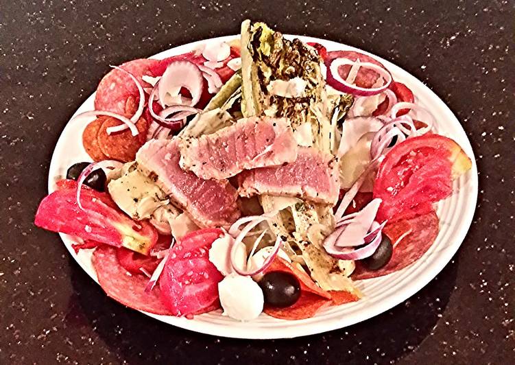 Grilled Romaine Antipasto Salad