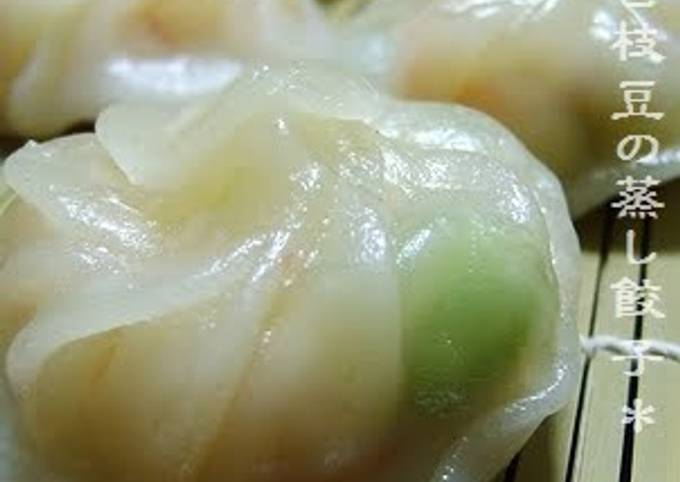 Easy Steamed Shrimp and Edamame Gyoza Dumplings