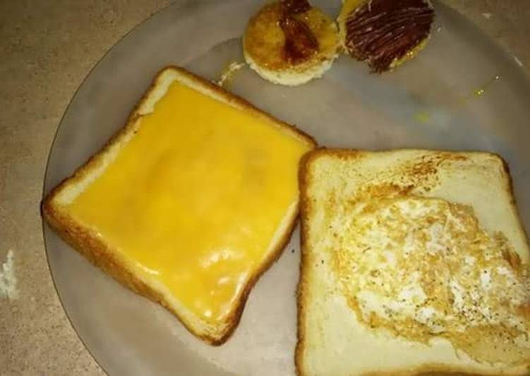 Easiest Way to Make Homemade Grilled cheese and egg