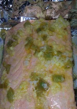 A picture of Whole30/paleo - easy ginger, chili and lemon salmon.
