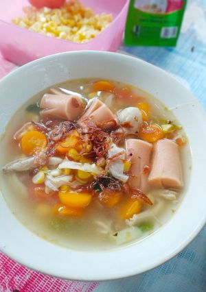 Foto resep Sup jagung cinta penuh warna