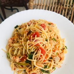 A picture of Tomato Garlic Pasta.