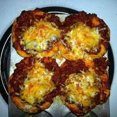 A picture of Sloppy Joe in a biscuit.