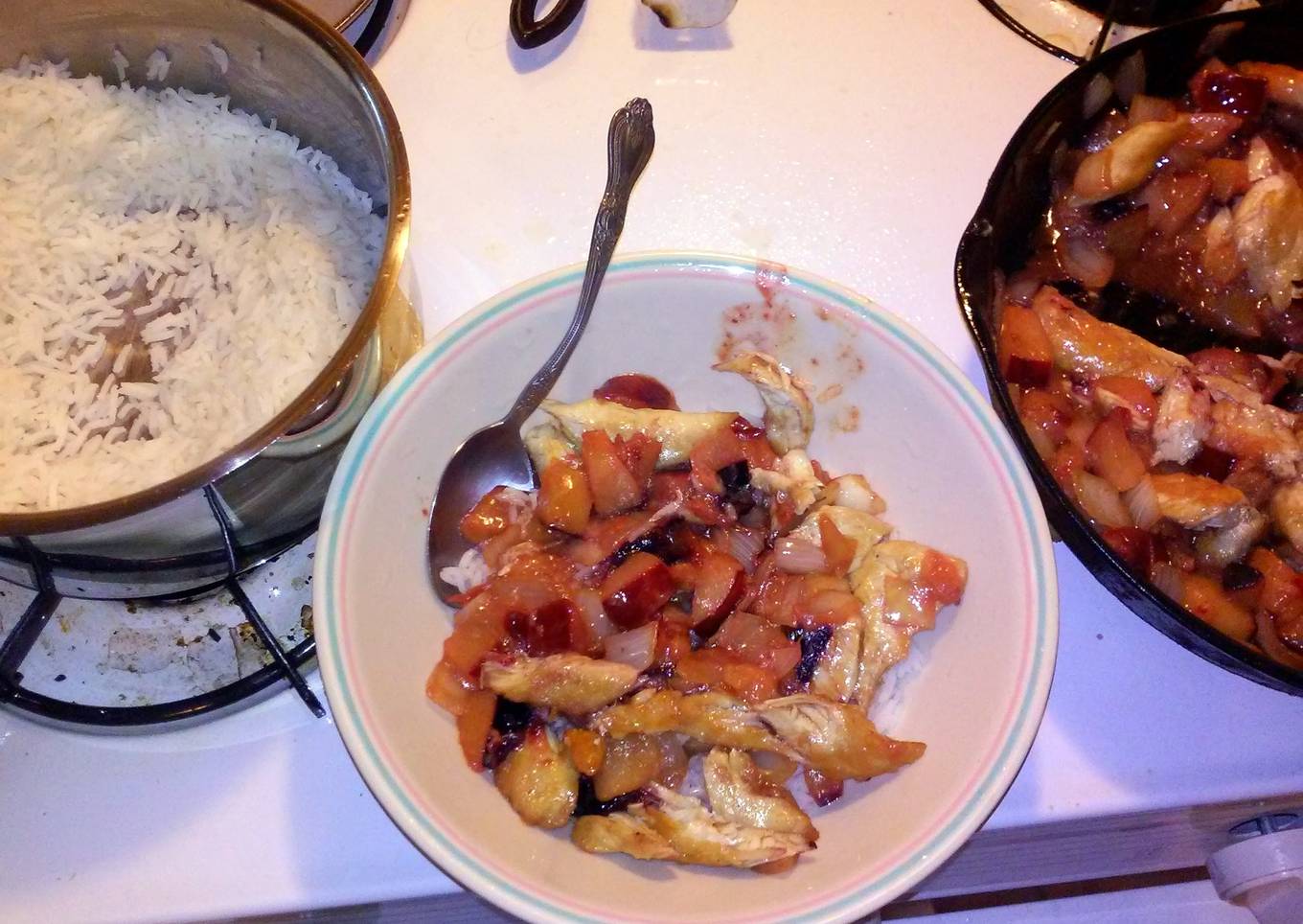 Chicken with plum chutney