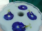 Gambar puding bunga telang