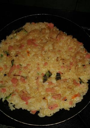 Foto resep Omelet nasi sosis