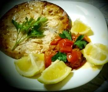 The New Way Make Recipe Grilled swordfish and cherry tomato sauce swordfish capers Yummy