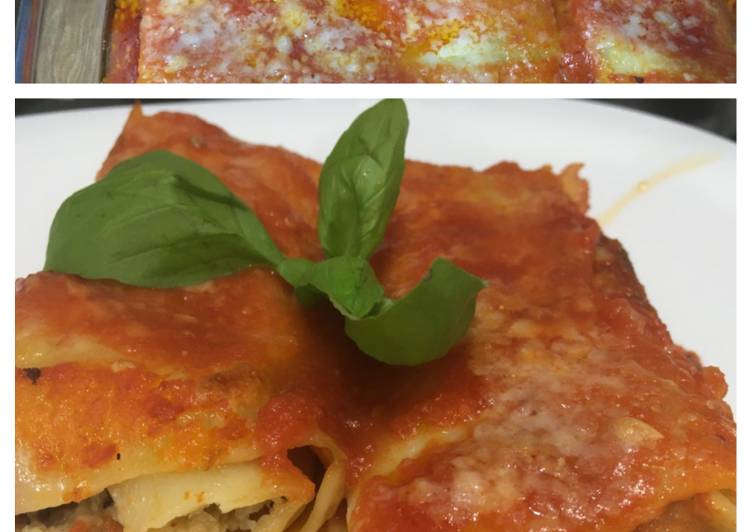 Canelones de berenjena a la parmigiana