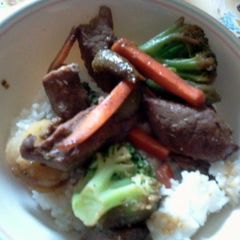 A picture of beef n veggies.