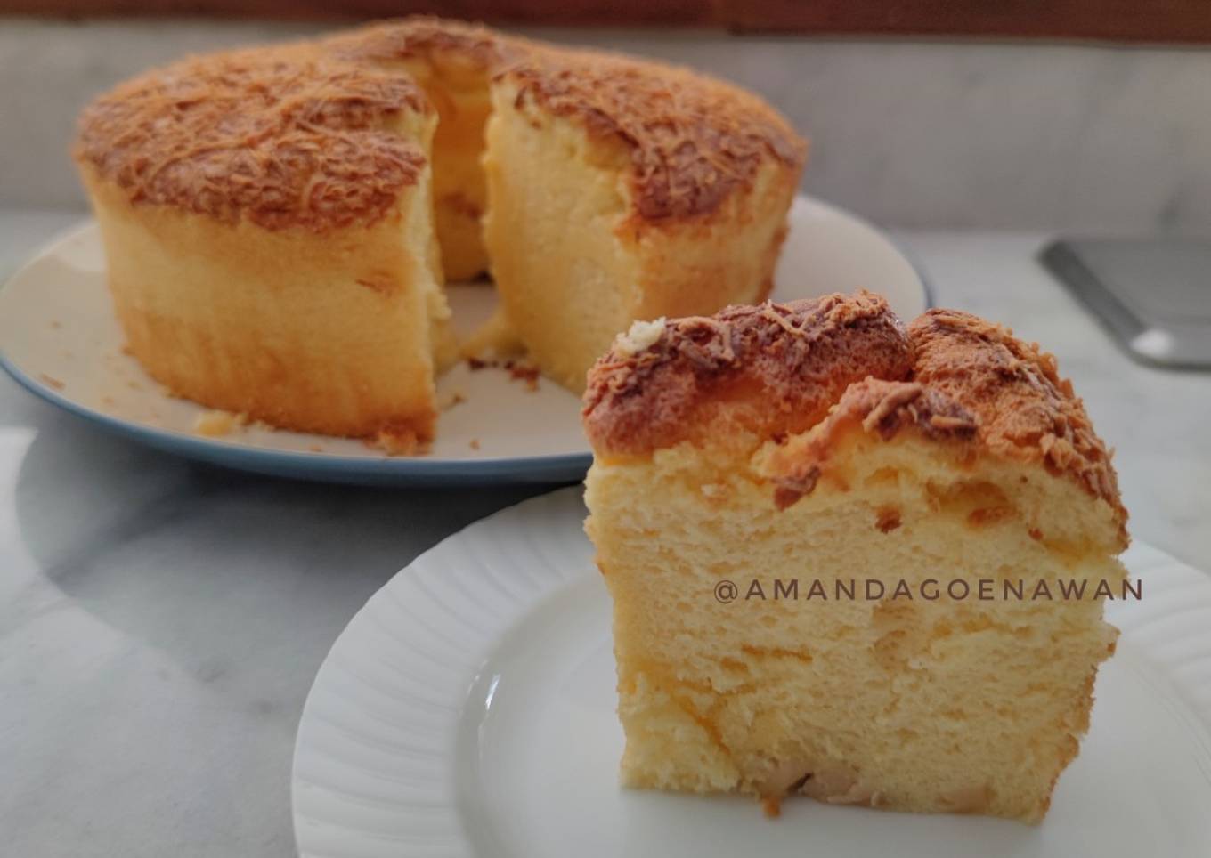 Cheese Chiffon Cake / Kue Sifon Keju Lembut