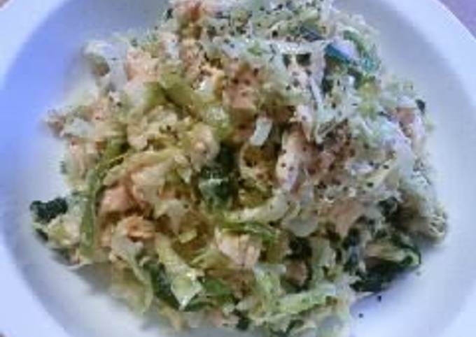 Tuna-mayo Soy Sauce Cabbage and Spinach