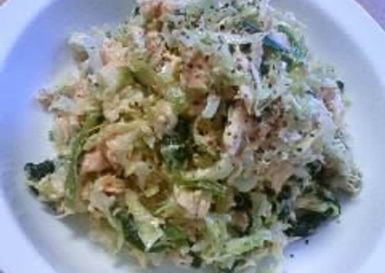 Step-by-Step Guide to Make Any-night-of-the-week Tuna-mayo Soy Sauce Cabbage and Spinach