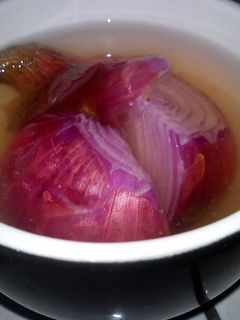 A picture of NONE FOOD RECIPE - Onion Steam To Calm Pre-Flu Sympthom.
