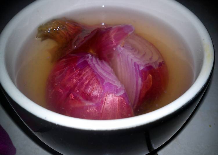 Step-by-Step Guide to Prepare Quick NONE FOOD RECIPE - Onion Steam To Calm Pre-Flu Sympthom