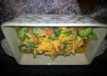 Unique Cuisine Low Fat Cheesy Mexican Squash Calabacitas con Queso Delicious Nutritious