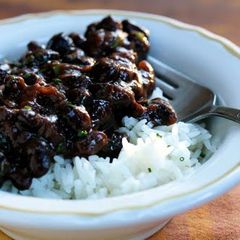 A picture of Black Beans (Puerto Rican Style).