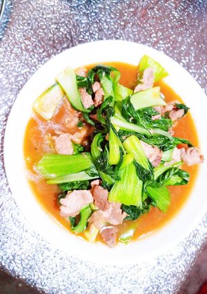 Hình của món Cải chíp xào dầu hào.
