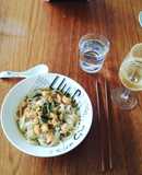 Sopa Udon de Salmón