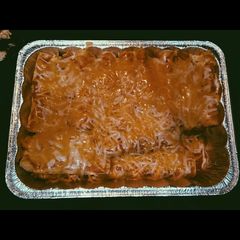 A picture of Cheesy enchiladas.
