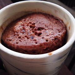 A picture of Chocolate Nutella Mug cake Deliciousness.