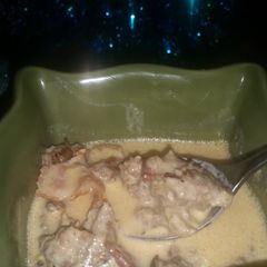 A picture of Low carb bacon cheeseburger soup.