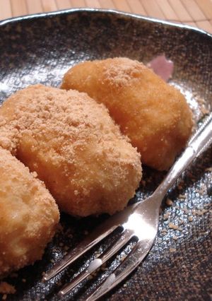 A picture of Mochi Rice Cakes with Okara.