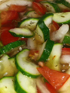 A picture of Easy cucumber tomato salad.